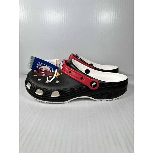 Crocs NBA Miami Heat Classic Clogs Mens Size 10 208861-001 Basketball NEW - Picture 3 of 7